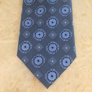 LAZZARETTI WOVEN ALL SILK BLUE NECKTIE